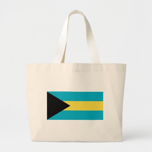 Bag met vlag van Bahama's Grote Tote Bag (Voorkant)