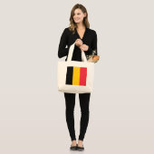 Bag met vlag van België Grote Tote Bag (Voorkant (model))