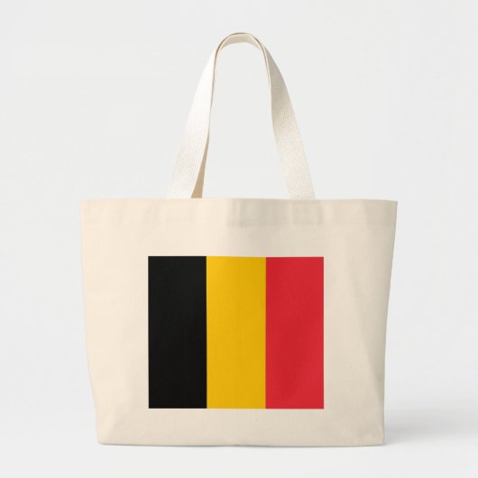 Bag met vlag van België Grote Tote Bag (Voorkant)