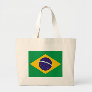 Bag met vlag van Brazilië Grote Tote Bag