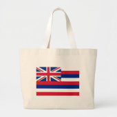 Bag met vlag van de staat Hawaii - VS Grote Tote Bag (Voorkant)
