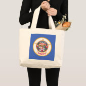 Bag met vlag van de staat Minnesota - VS Grote Tote Bag (Voorkant (product))