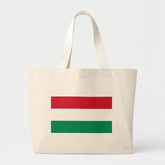 Bag met vlag van Hongarije Grote Tote Bag (Voorkant)