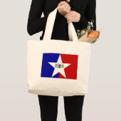Bag met vlag van San Antonio, VS Grote Tote Bag (Voorkant (product))