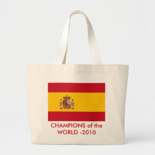 Bag met vlag van Spanje Grote Tote Bag