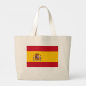 Bag met vlag van Spanje Grote Tote Bag (Achterkant)