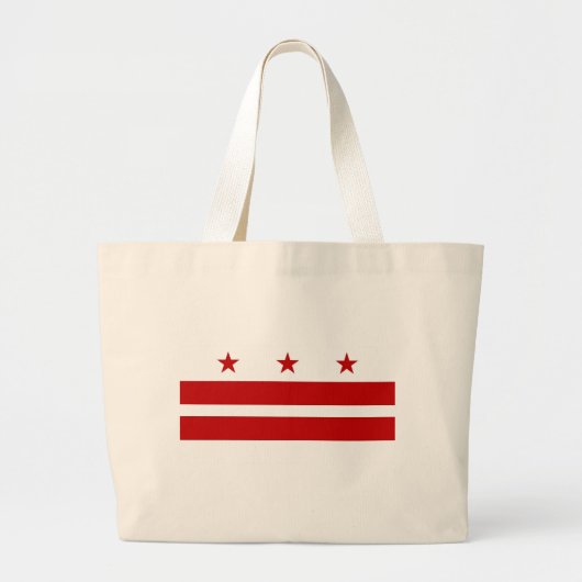 Bag met vlag van Washington DC - VS Grote Tote Bag (Voorkant)