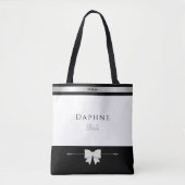 Bag Minimalist Bride Gift | Elegant Typography Tote (Devant)