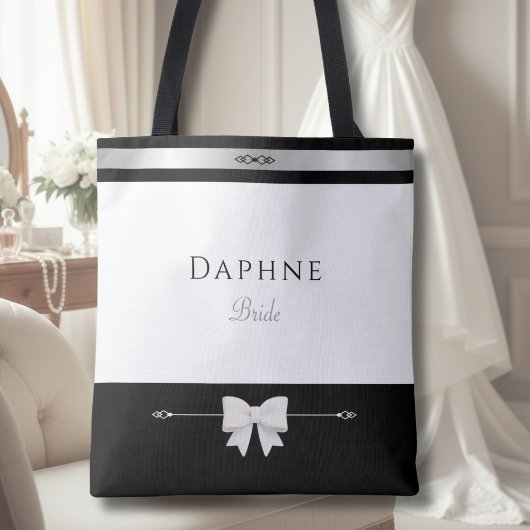 Bag Minimalist Bride Gift | Elegant Typography Tote