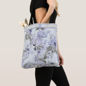 Bag Mint, Lilac & Gold Hydrangea Personalized Tote (De près)