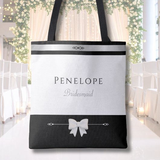 Bag Modern Bridesmaid Gift | Luxury Typography Tote