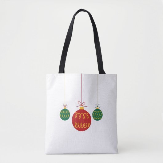 Bag Modern Hanging Christmas Ornaments Tote (Devant)