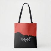 Bag Modern stylish black &orange monogram name Tote (Devant)