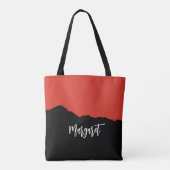 Bag Modern stylish black &orange monogram name Tote (Dos)