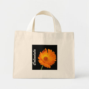 Bag - Oranje Calendula met waterdruppels Mini Tote Bag