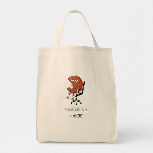 Bag orry For What I Said Coffee Addict Canvas Tote (Devant)