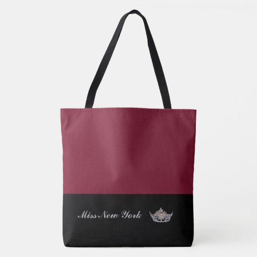 Bag Pageant Silver Crown Tote Bag-Large Wine (Devant)