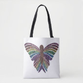 Bag Papillon Arc-en-ciel (blanc) - Tote (Devant)