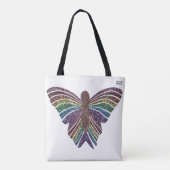 Bag Papillon Arc-en-ciel (blanc) - Tote (Dos)