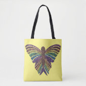 Bag Papillon Arc-en-ciel (jaune) - Tote (Devant)