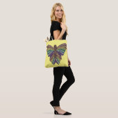 Bag Papillon Arc-en-ciel (jaune) - Tote (Sur le modèle)