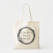 Bag Personalized Antique Floral Sketch Tote (Devant)