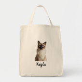 Bag Personalized dog photo tote bag, personalized cat (Devant)