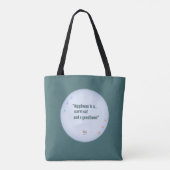 Bag Personalized Magical Teal Calico Cat Bookworm Tote (Dos)