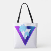 BAG RETROWAVE SYNTHWAVE PALMIERS TRIANGLE TOTE (Dos)