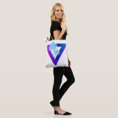 BAG RETROWAVE SYNTHWAVE PALMIERS TRIANGLE TOTE (Sur le modèle)