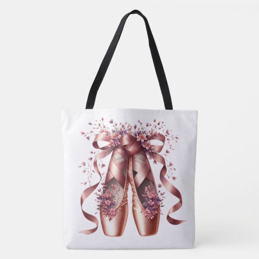 Bag Rose Gold Ballet Slippers Large Shoulder Tote  (Devant)