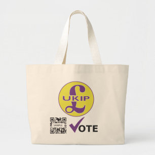 Bag Sjabloon UK Independent Party Grote Tote Bag
