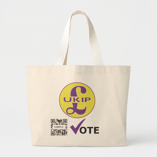 Bag Sjabloon UK Independent Party Grote Tote Bag (Voorkant)