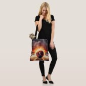 Bag Smoking Striker Bowling Ball Large Shoulder Tote (Sur le modèle)