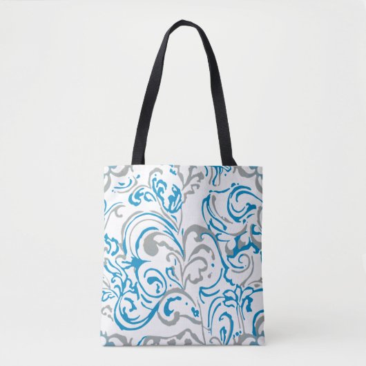 Bag Tote bag-abstract blue (Devant)