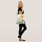 Bag Tote Bag-Flower Design (Sur le modèle)