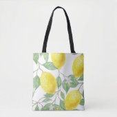 Bag Tote Bag, Happy Yellow Lemons (Devant)