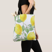 Bag Tote Bag, Happy Yellow Lemons (De près)