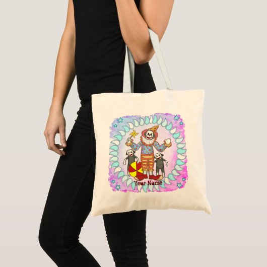 Bag Tote bags Singe Chaussette Clown (Devant (produit))
