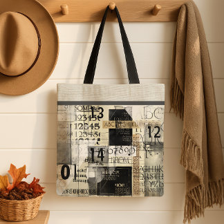 Bag Tote de design de typographie moderne