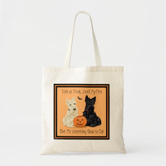 Bag Tote de Halloween pour Terrier Écossais (Devant)