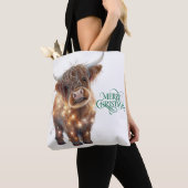 Bag Tote de Noël de vache des Highlands (De près)