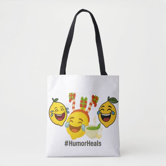 Bag Tote Humor Heals LemonHead (Devant)