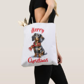 Bag Tote Joyeux Noël Dapple Dachshund (De près)