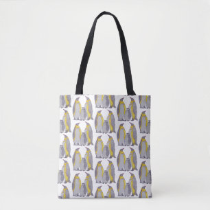 Bag Tote multi-usage - Famille Manchot (motif blanc)