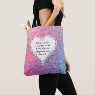Bag Tote Ode à l'amour par la poète Adiela Akoo
