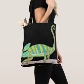 Bag Tote Partout - Caméléon Vert (noir) (De près)