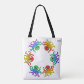 Bag Tote Partout - Octopus Dégradé (blanc) (Dos)