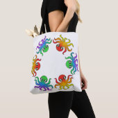 Bag Tote Partout - Octopus Dégradé (blanc) (De près)