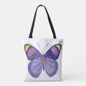 Bag Tote Partout - Papillon Violet (blanc) (Dos)